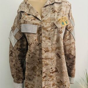 Women's Tan Camouflage Utility Jacket